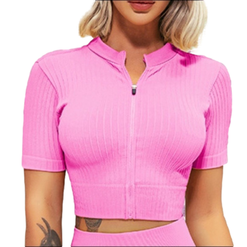 PINK yoga crop top
